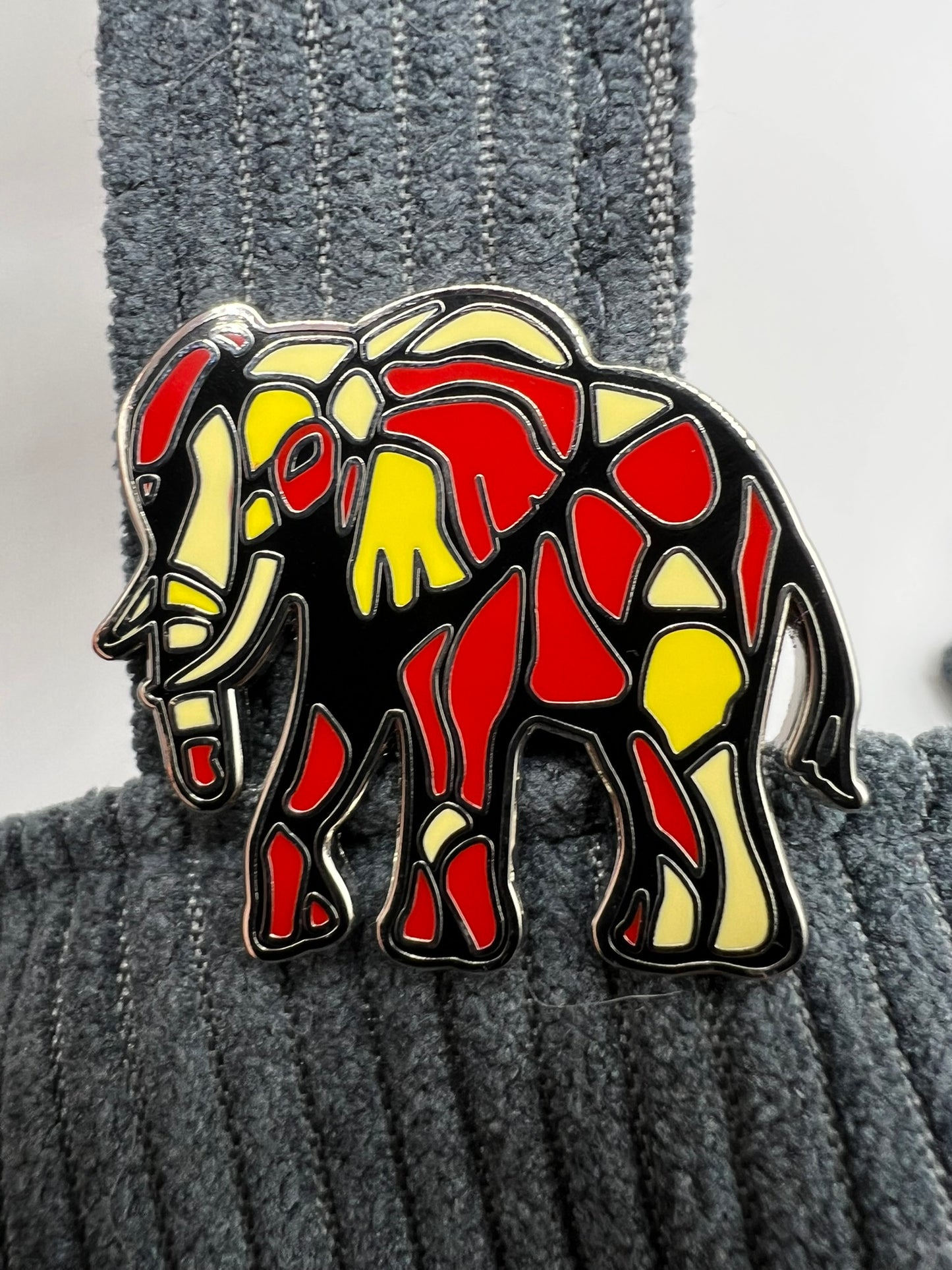 Abstract Elephant Pin