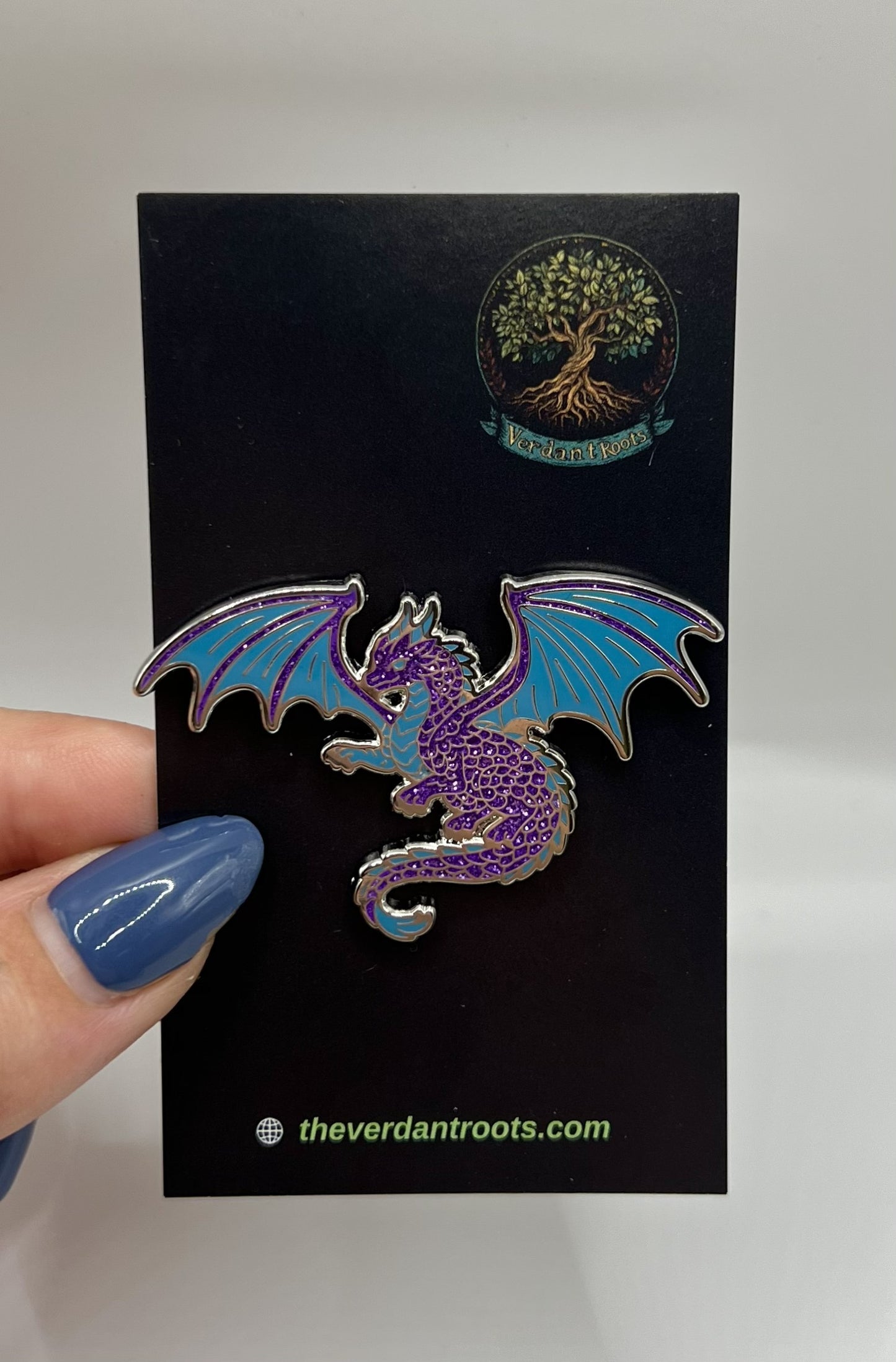 Cute Glitter Dragon Hard Enamel Fantasy Pin